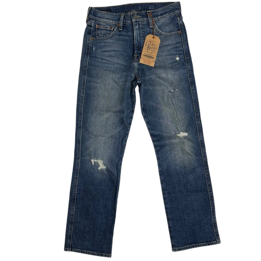 Lucky Brand Straight Crop Jeans with Distressed Details Size 0/25 New With Tags - Picture 2 of 5